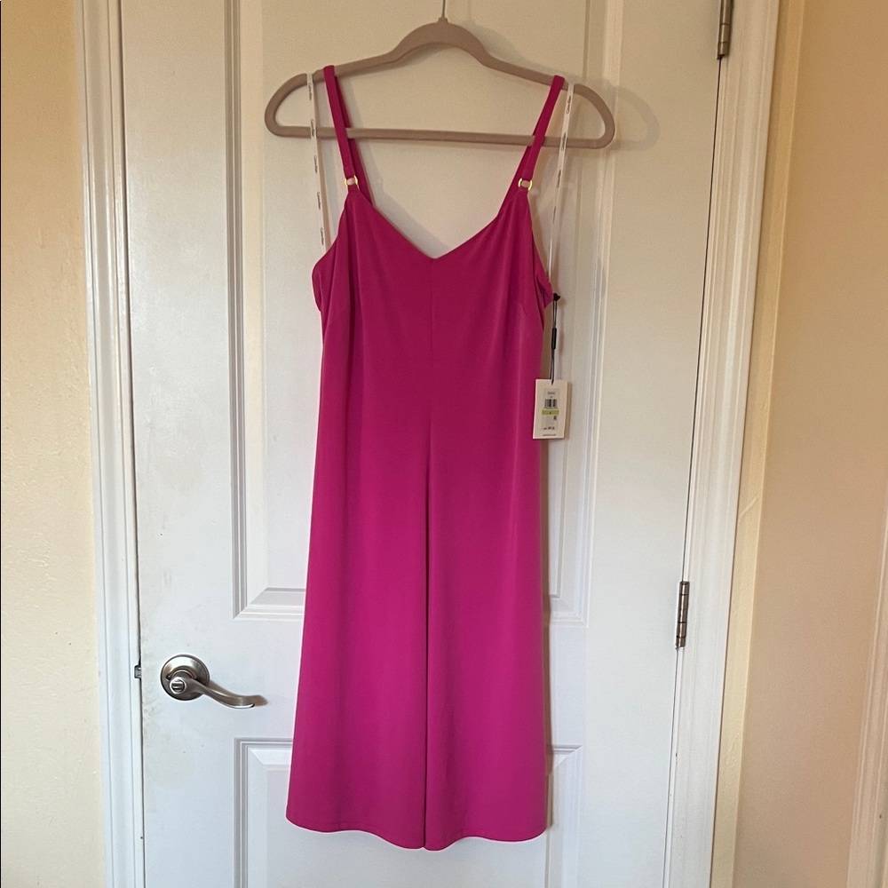 Calvin Klein Fuchsia Midi Slip Dress